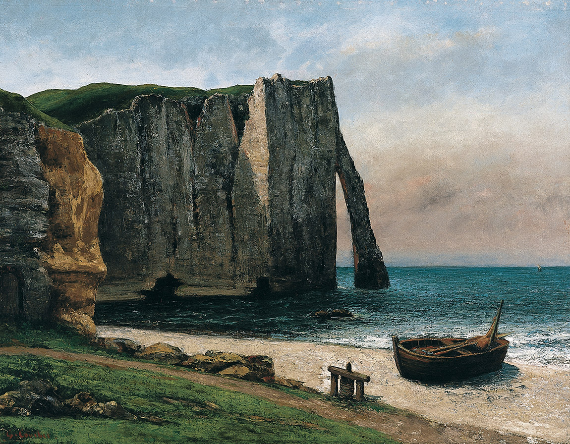 Gustave Courbet: The Cliffs at Étretat (c. 1869). | Von der Heydt-Museum: from Courbet to New Objectivity
