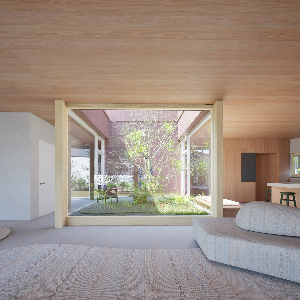 Privathaus Zürich, Innenhof. Foto: Appels Architekten