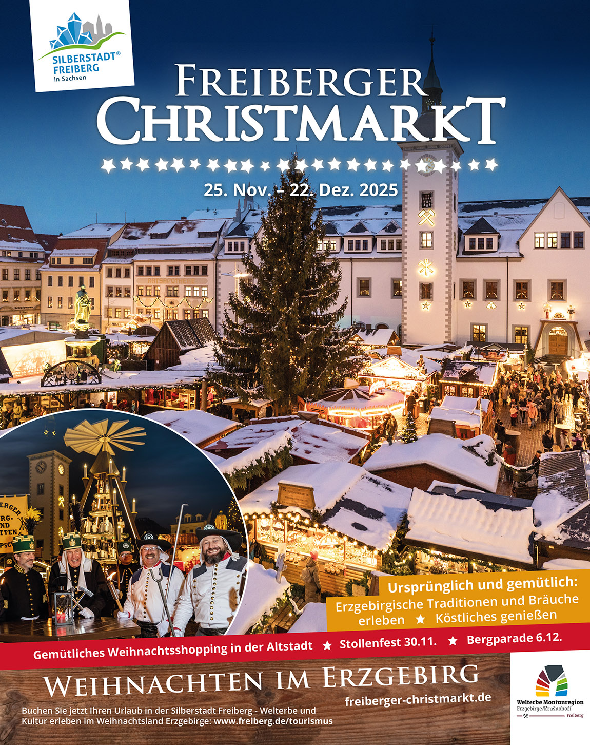 Silberstadt Freiberg – Von Bergparade bis Räuchermännchen