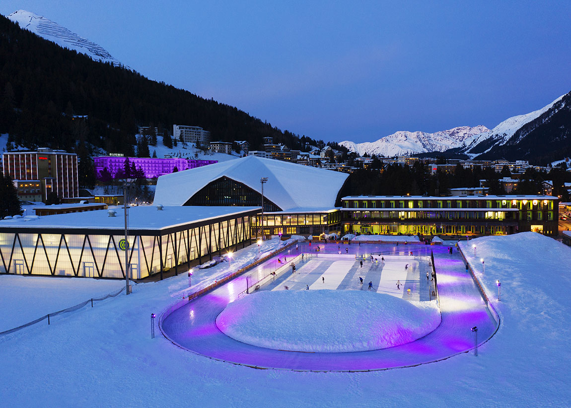 WINTER AT DAVOS KLOSTERS IN SWITZERLAND