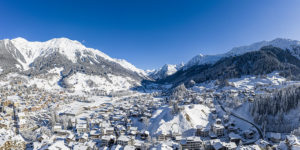 WINTER AT DAVOS KLOSTERS IN SWITZERLAND