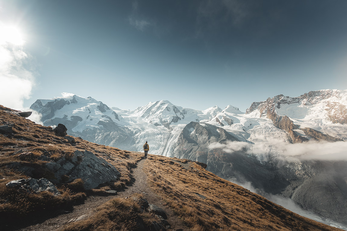 The Gornergrat Bahn: MOUNTAINS AND GLACIERS, AS FAR AS THE EYE CAN SEE