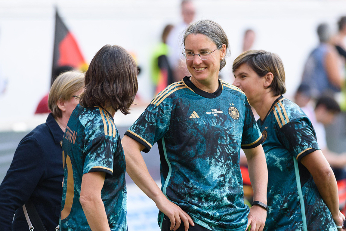 Offenbach, Germany. 24th June, 2023. Offenbach, Germany, Jun 24th 2023: Birgit Prinz before the international friendly between Germany and Vietnam at Stadion am Bieberer Berg, Offenbach. (Sven Beyrich/SPP) Credit: SPP Sport Press Photo. /Alamy Live News
