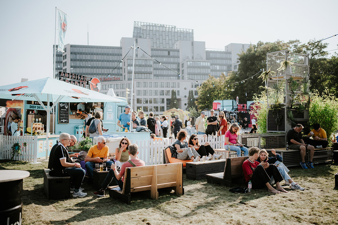 Reeperbahn Festival 2024, festival village. Photo: Robin Schmiedebach