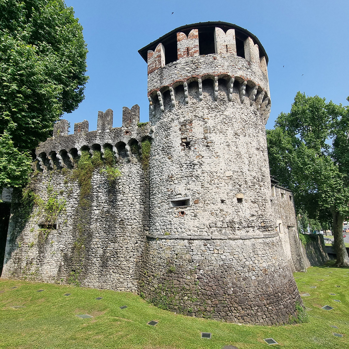 Castello walls in Locarno.