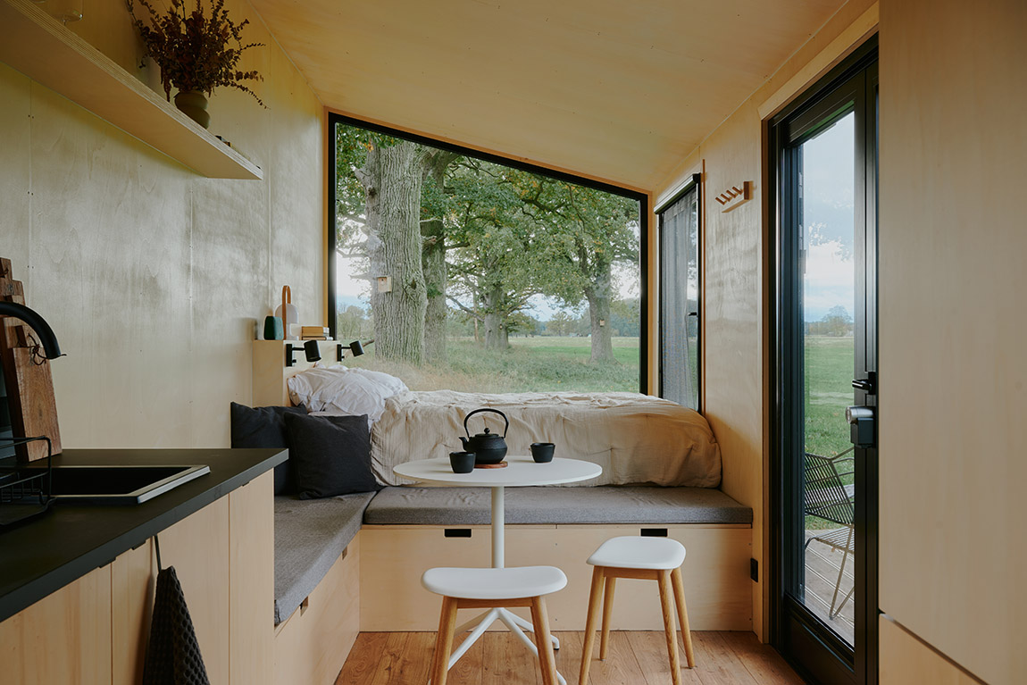 Cabin of the German tiny house hospitality start-up Raus. Photo: Raus/Noel Richter