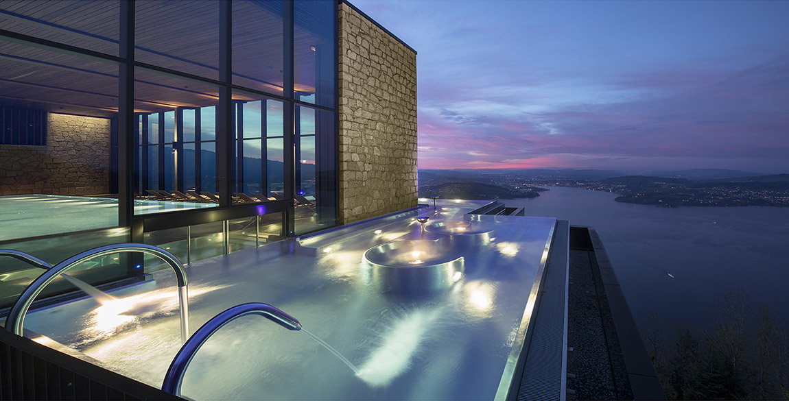 Spa & Infinitypool Bürgenstock Resort, Lake Lucerne. | Kannewischer Group – Bäder und Wellness für die perfekte Auszeit