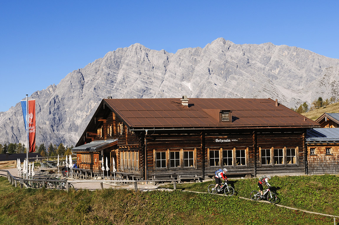The Gotzenalm is at eye level with the impressive Watzmann east face.