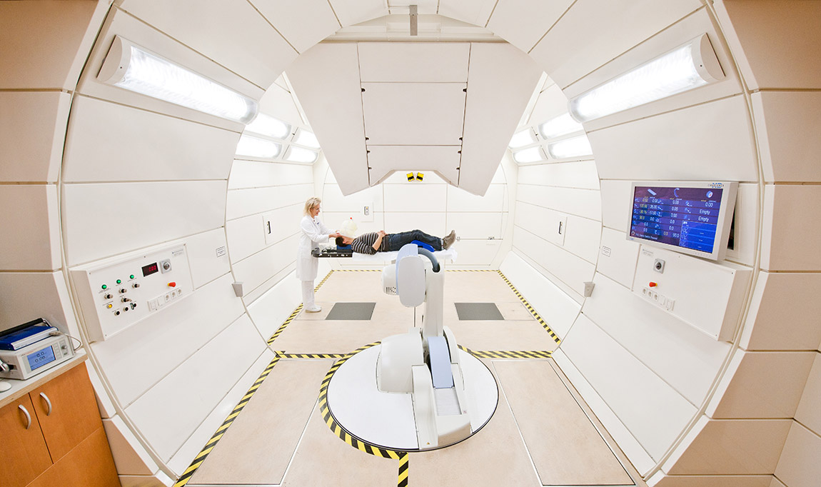 Radiation room at Heidelberg Ion Beam Therapy Center. | HEIDELBERG UNIVERSITY HOSPITAL – World-Class Medical Care