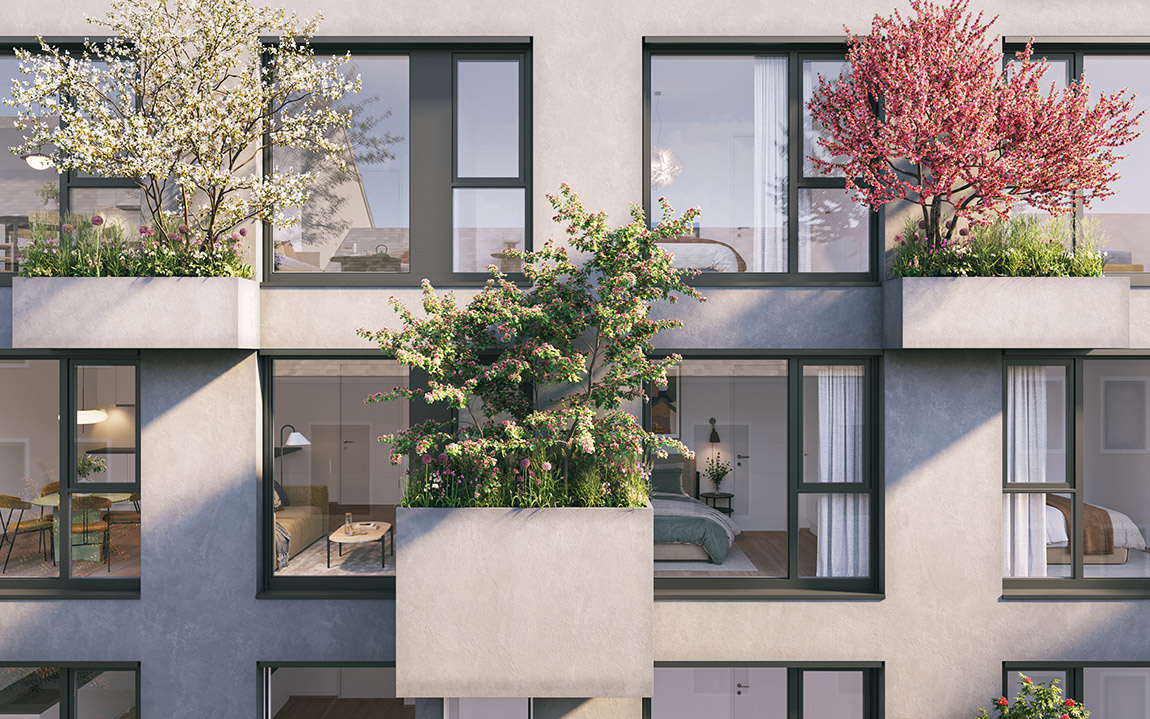 LoveYouGoethe in Linz. Rendering: imagina | GLUT – Burning for architecture