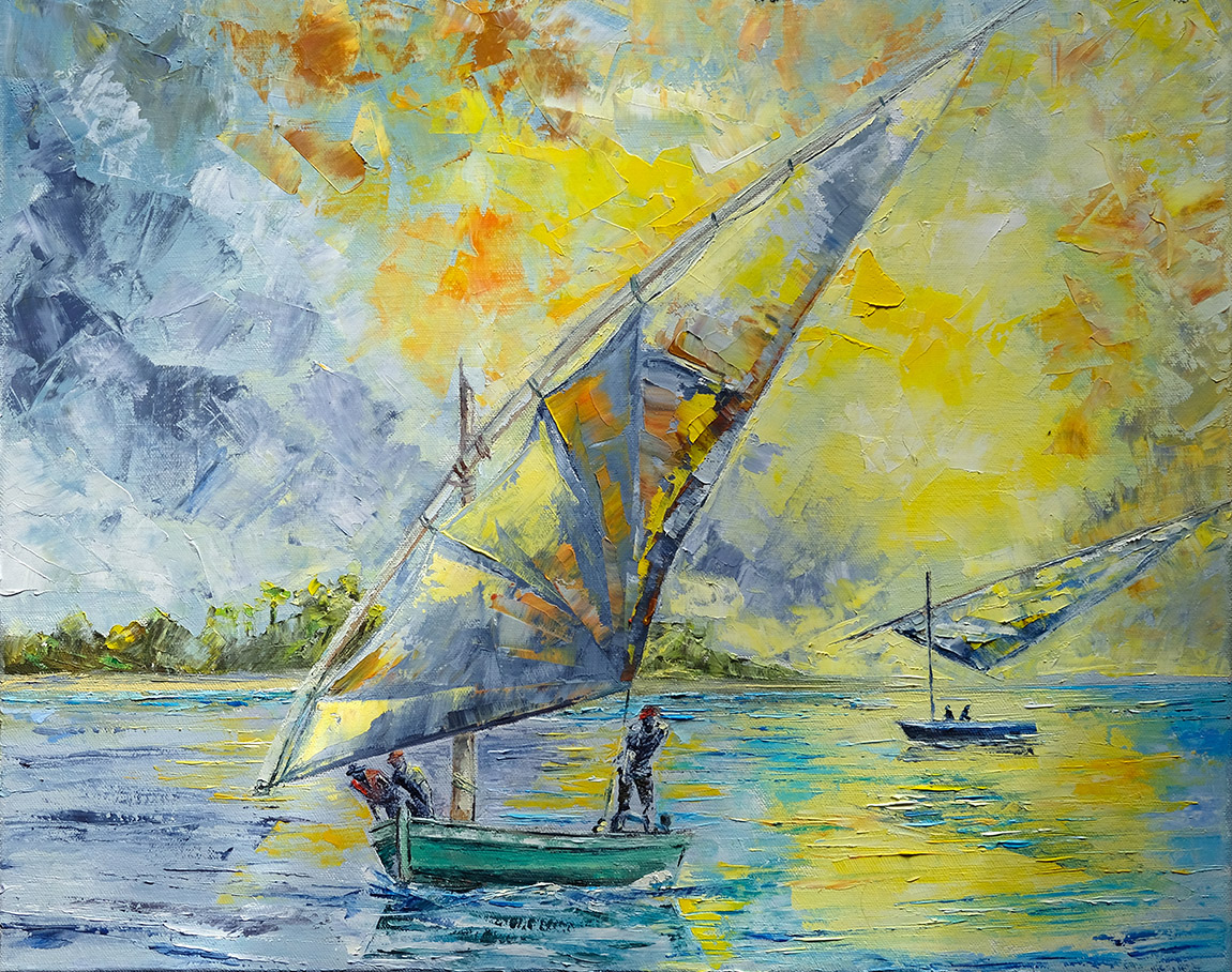 Mozambique 23° 40´ S  35° 26' E, oil on canvas.  | Alia Alexandra Lammel: Art, creativity and the magic of the sea