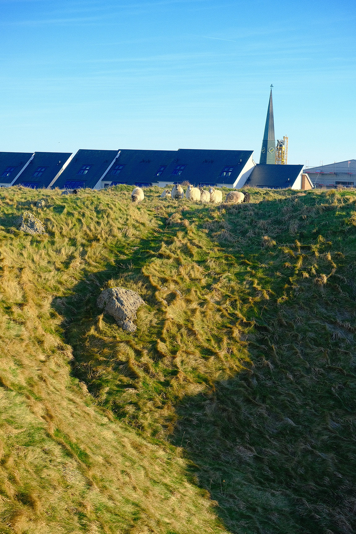 Explosion damage pictured this year. Photo: Luca Marie Korthals | Heligoland: The island with holes in it