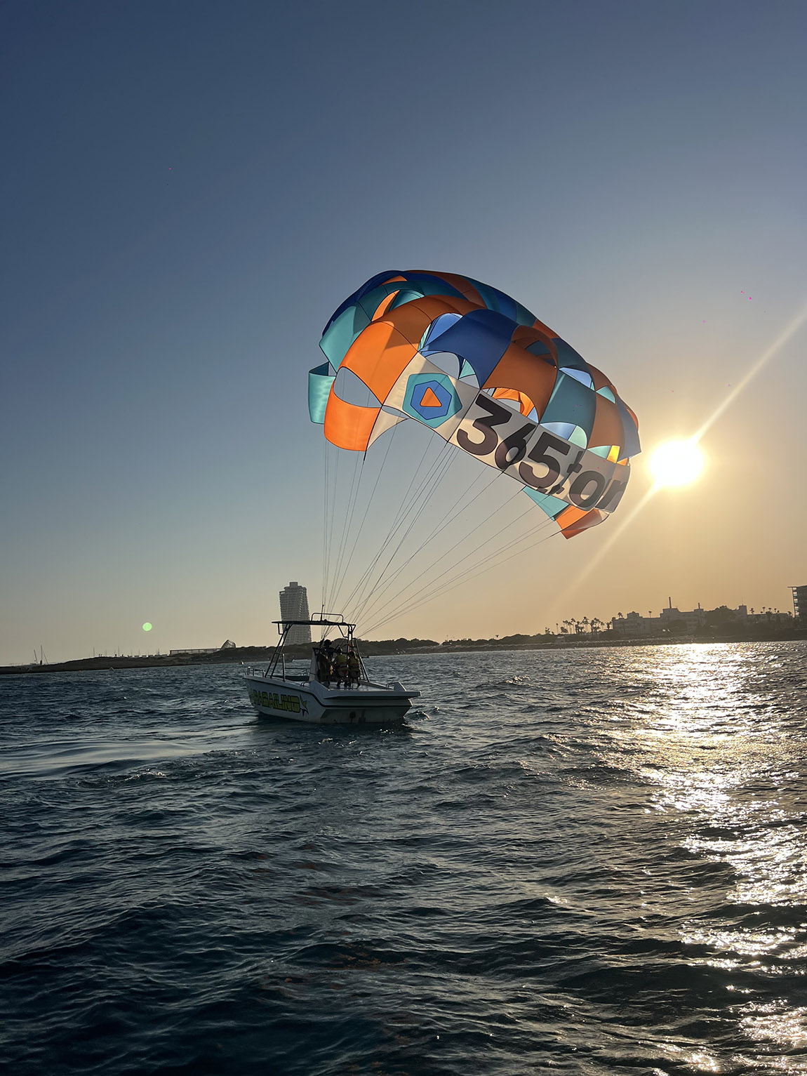 Parasailing in Cyprus.
