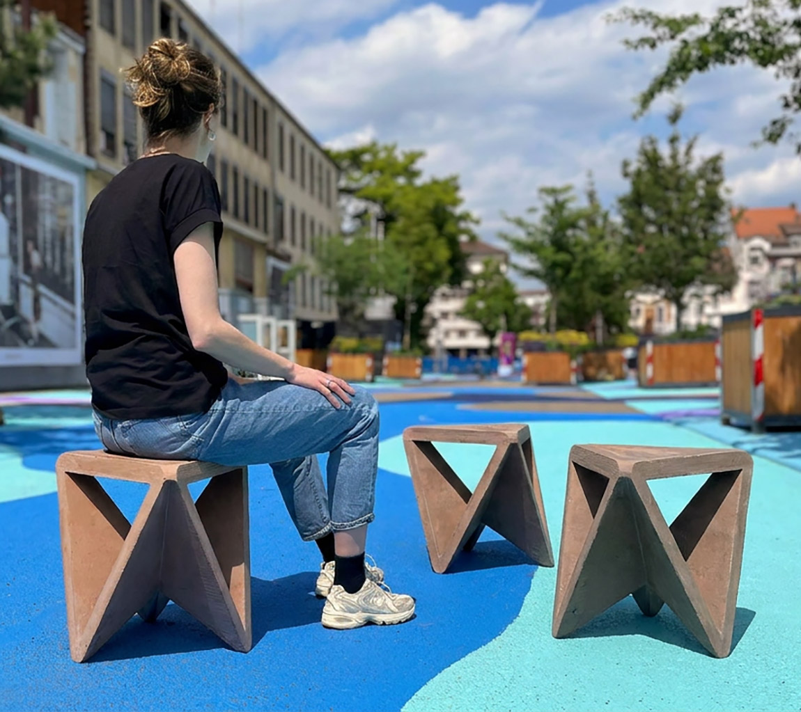 Coalymer as active CO2 storage solution for inner city spaces. | New Digital Craft: The Building Material of the Future? Tackling Climate Change Through Material Innovations