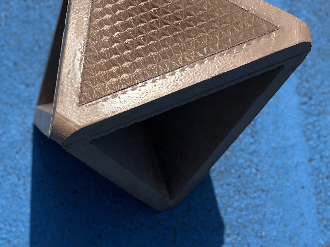 Coalymer seat with unique 3D relief. | New Digital Craft: The Building Material of the Future? Tackling Climate Change Through Material Innovations