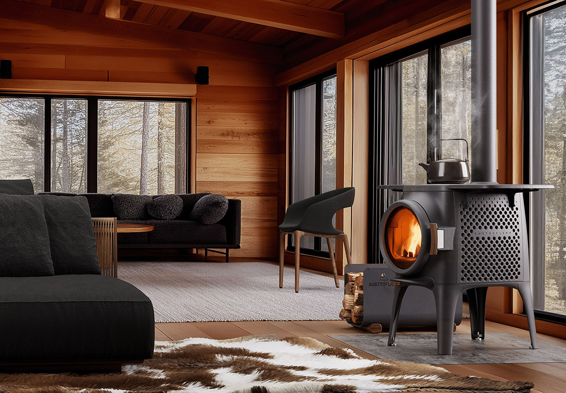 Mit dem kompakten Cloudi definiert Austroflamm den Gussofen neu. | Austroflamm: Stove design