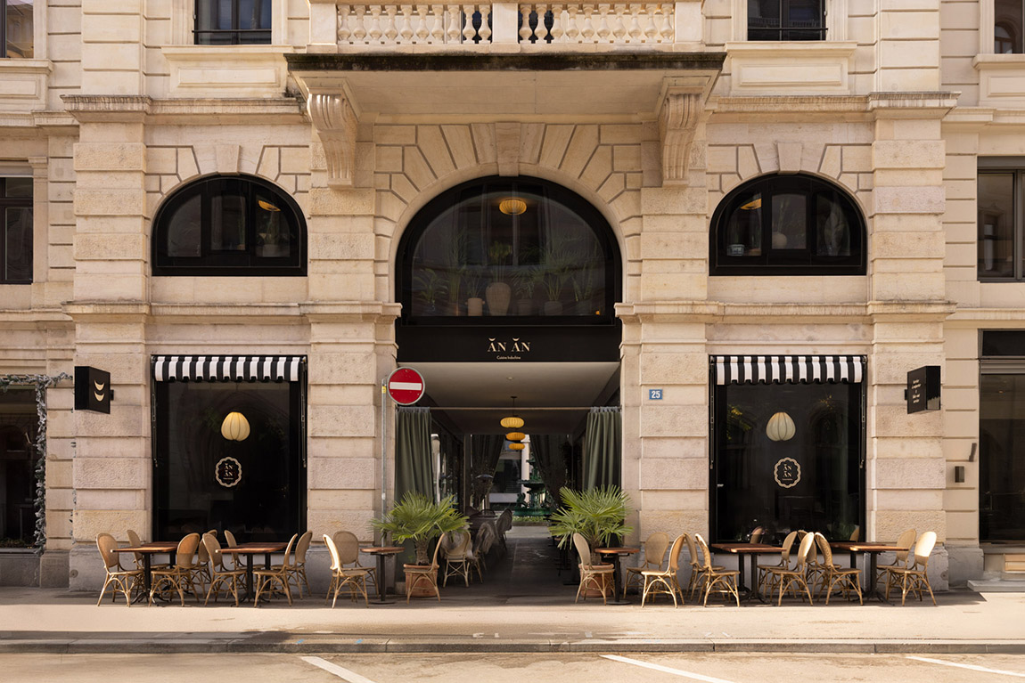 Fassade des ĂN ĂN. | Saigon meets Zurich: Diverse, modern, and surprising