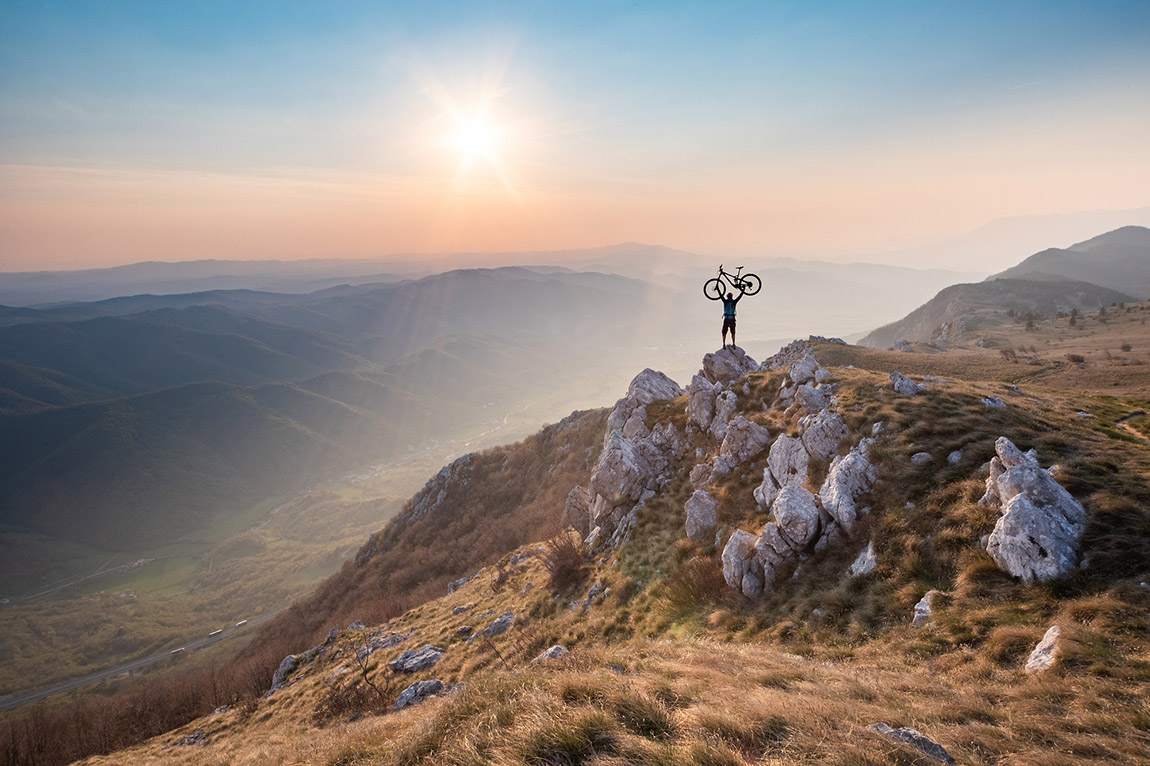 Mountain biker on top of Mt. Nanos. Photo: Slovenian Tourist Board/Jošt Gantar | Slovenia: Where Europe's diversity finds a home in the smallest of spaces