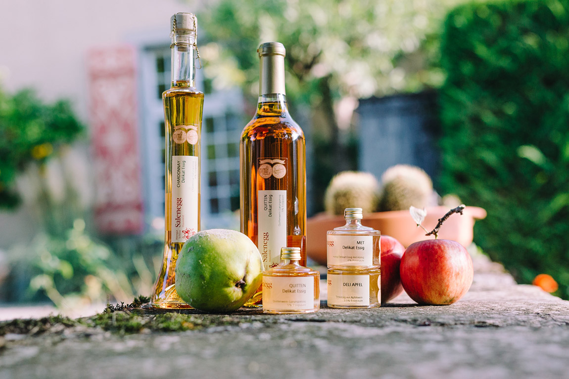 Handcrafted vinegars from the manufactory. | Schloss Salenegg: Where Europe’s oldest winery stays young