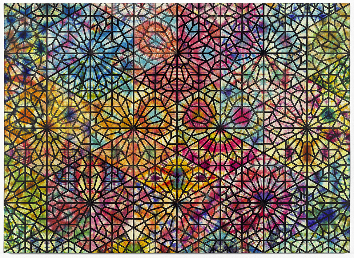 Philip Taaffe, Cairene Window II, 2008. Mixed Media auf Leinwand. 153,7 × 213,4 cm. Jablonka Collection. © Philip Taaffe. | Von der Heydt-Museum Wuppertal: From Monet and Picasso to power of ornament