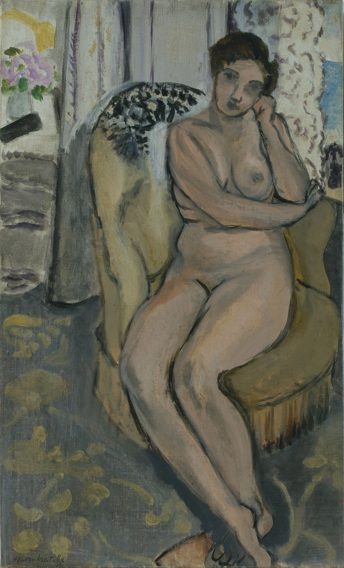 Henri Matisse, Femme nue, 1920–25. Oil on canvas. 54.5 × 33 cm. Museo d’arte della Svizzera italiana (MASI), Lugano. City of Lugano Collection. Milich-Fassbind Donation. Photo: MASI Lugano