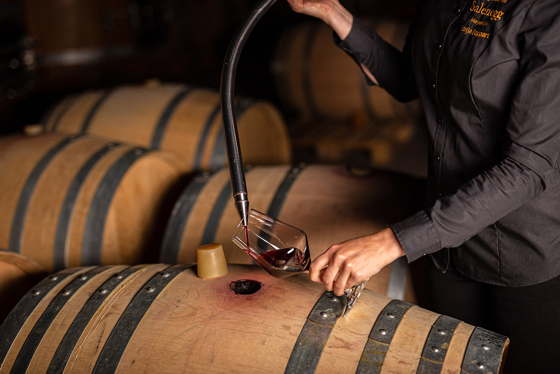 Barrique barrel, Pinot Noir. | Schloss Salenegg: Where Europe’s oldest winery stays young